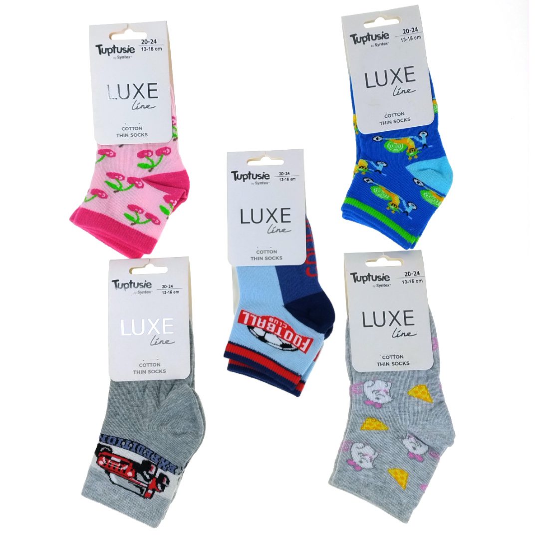 Skarpety dziecięce bawełniane letnie 2-6 lat 13-15 cm (roz. 20-24) MIX