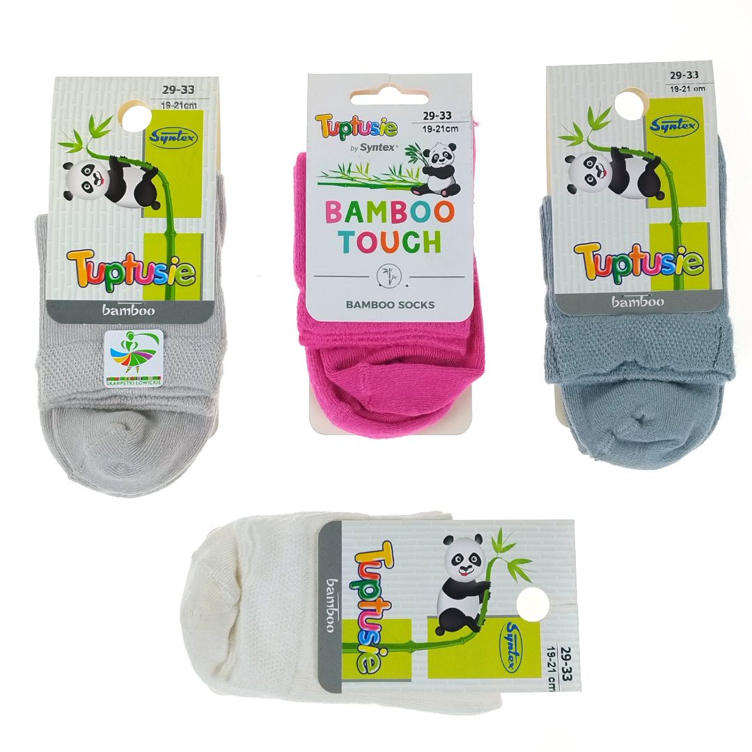 Children's bamboo socks 6-11 years 19-21 cm (size 29-33) MIX
