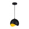 Ceiling luminaire MAVIA,1808 AC220-240V, 50/60Hz, 1*E27, IP20, diameter 20 cm, single, black/yellow