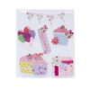 6 Birthday Stickers 4,5x3,5 cm