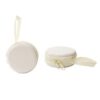 White zippered purse 6.5x3 cm