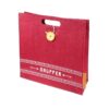 Maroon felt bag 40x40x15 cm