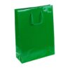 Lulux paper gift bag 30 x 10 x 40 - chalk paper, glossy foil, synthetic handle, green