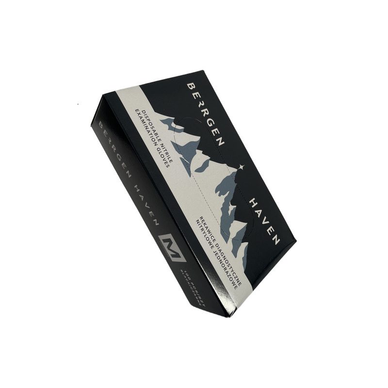 Rękawice nitrylowe jednorazowe BERRGEN HAVEN Black S op./100szt.