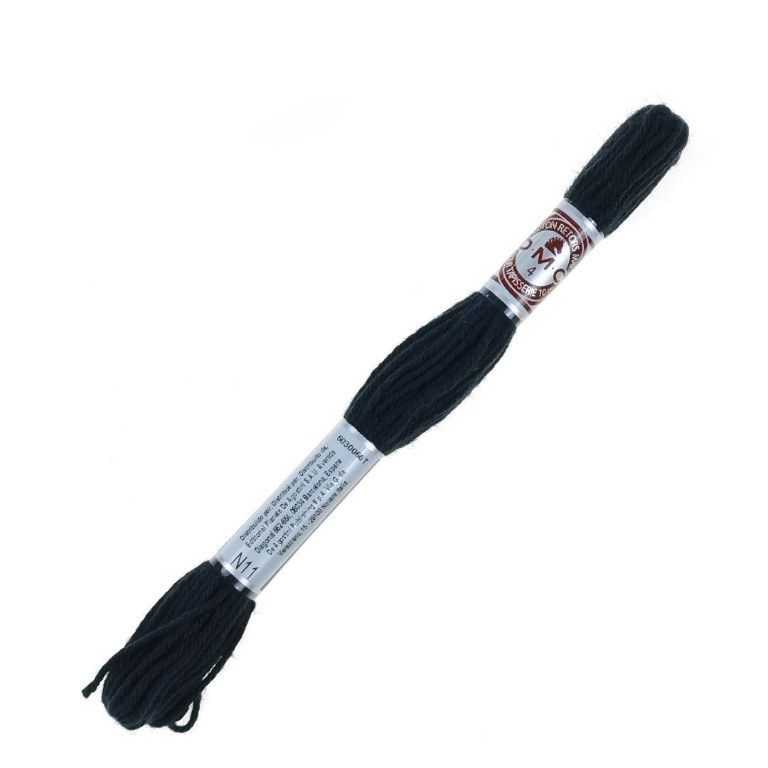 DMC cotton yarn Mulina Skein 10 m N11 noir