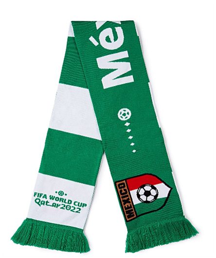 Szalik męski FWC2022 Meksyk, zielony