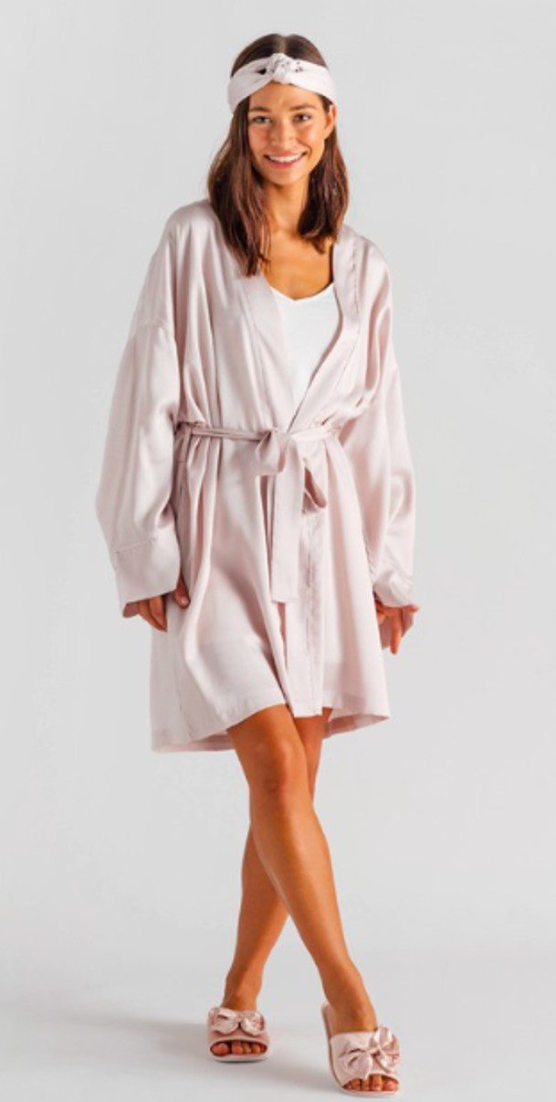 Layos Szlafrok z Lyocellu różowy L/XL Home&You