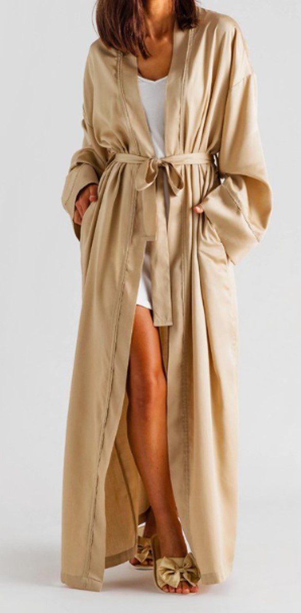 Layos Szlafrok z Lyocellu beż S/M Home&You