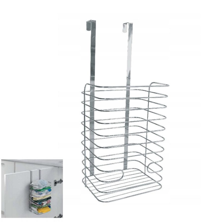 Koszyk na akcesoria stalowy Chromowany 27,5 cm mocowany bezinwazyjnie