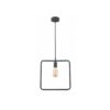 LIJA ceiling luminaire, 2614 square, AC220-240 V, 50/60 Hz, 1*E27, max 40 W, r 29 cm x 10 cm, single, black