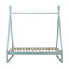 Children's white bed 140x70 Stone turquoise