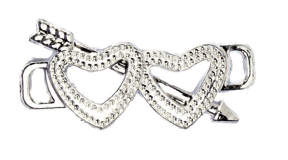 Serca ze strzałą Dekoracja 6 cm plastik