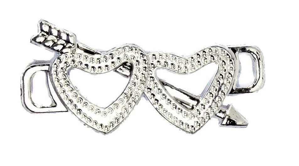 Hearts with arrow Decoration 6 cm plastic