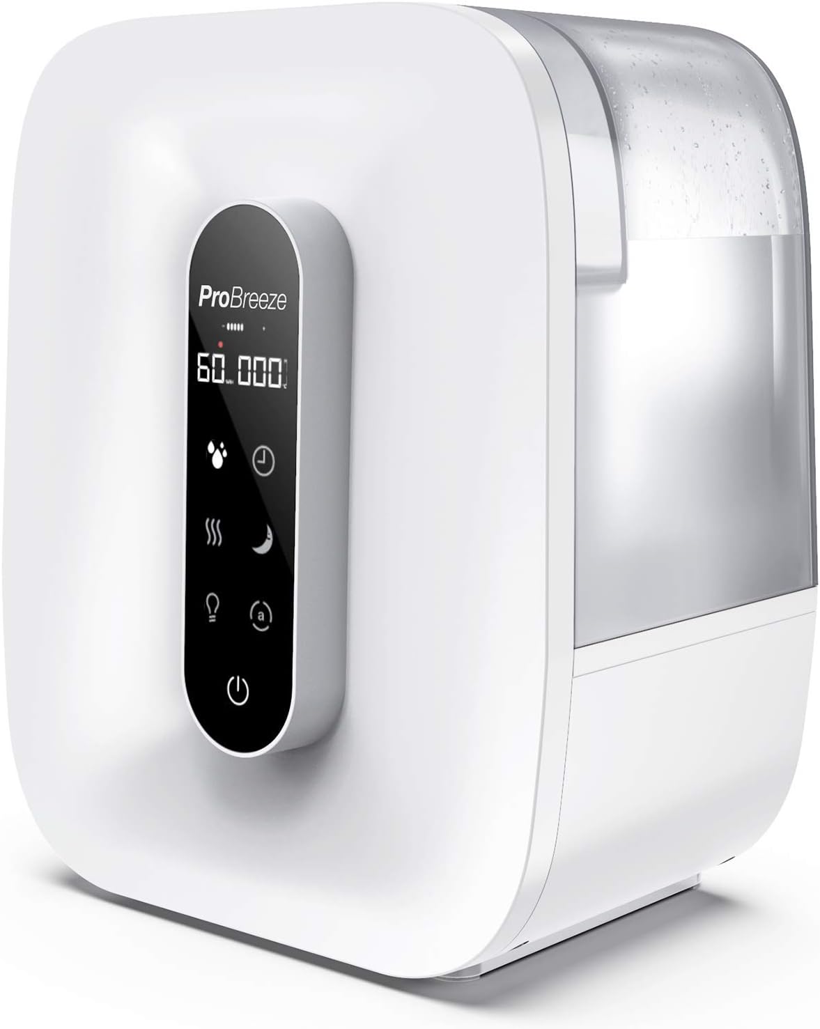 (Amazon B) Pro Breeze 5,6-litrowy Nawilżacz Ultradźwiękowy z Dyfuzorem Aromatów, Zimną i Ciepłą Mgłą, Wyświetlaczem LED