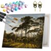 Painting by numbers 40x50 cm on frame Italian landscape - Pines