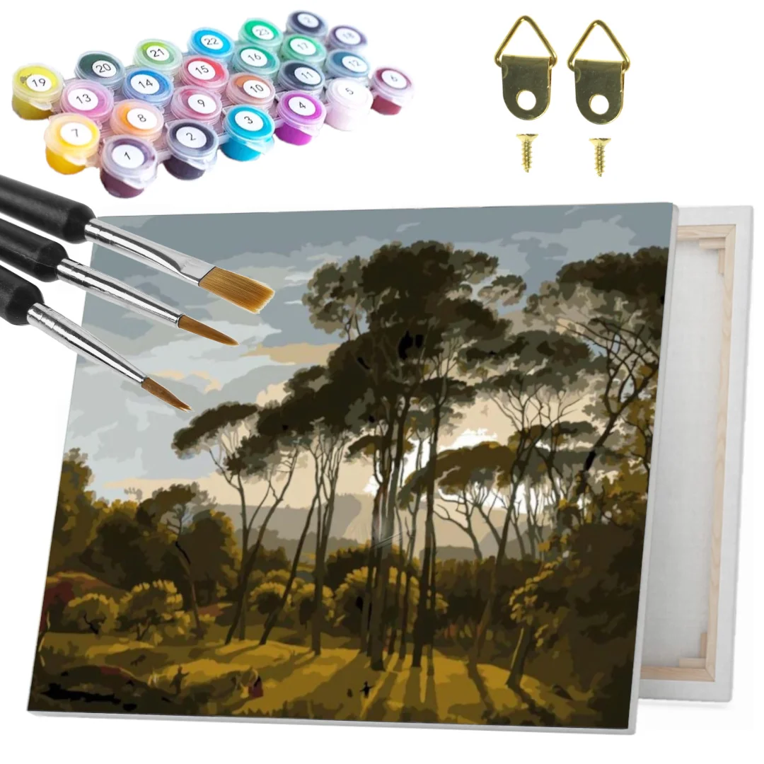 Painting by numbers 40x50 cm on frame Italian landscape - Pines