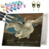 Painting by numbers 40x50 cm on frame Swan facing danger