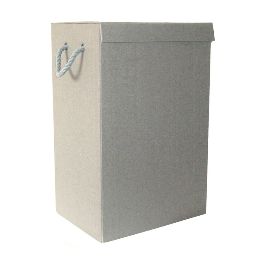 Linen Gray laundry basket 38x38x64 cm