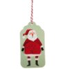 Decoration 6 Santa Claus Accordion + Strings 5x10 cm