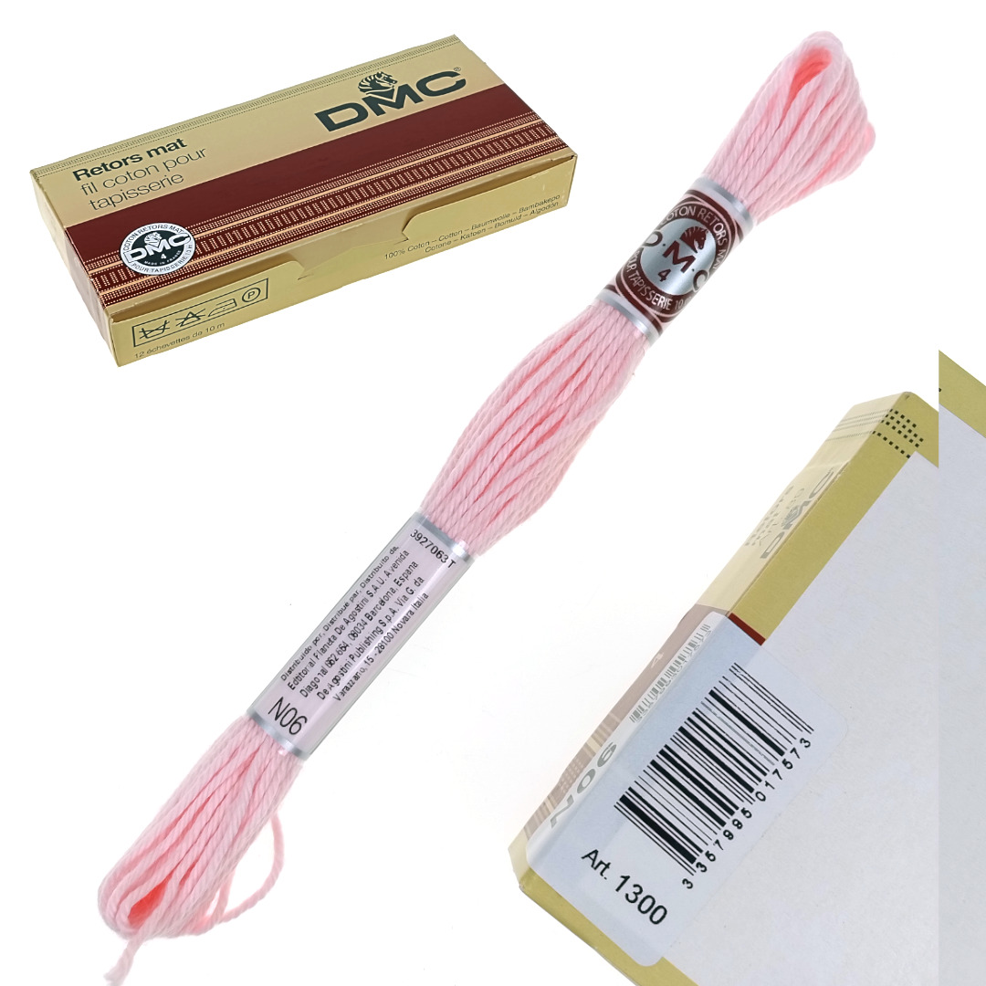 Włóczka bawełniana DMC Mulina Motek 10 m N06 Rose layette