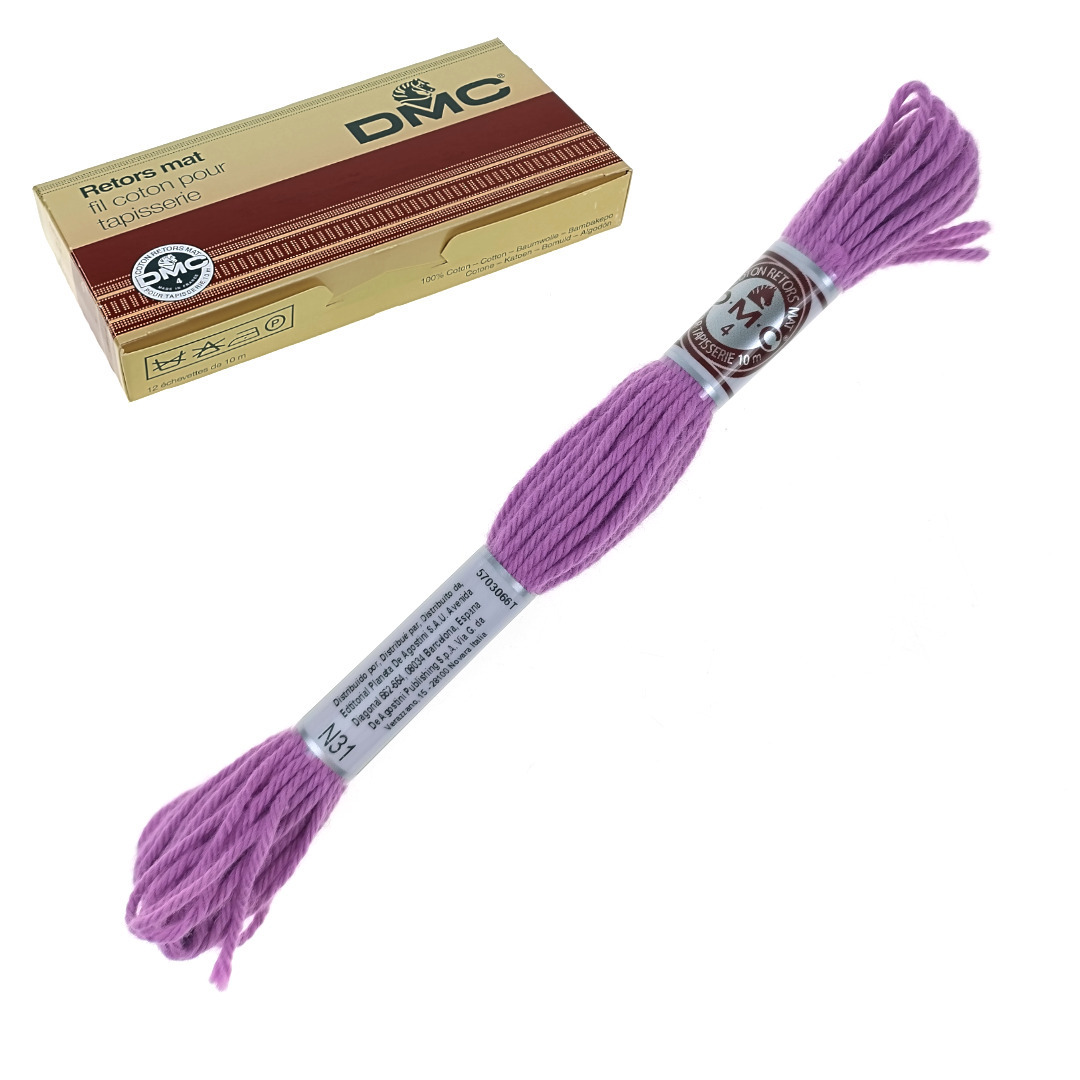 DMC cotton yarn Mulina Skein 10 m N31 Malva