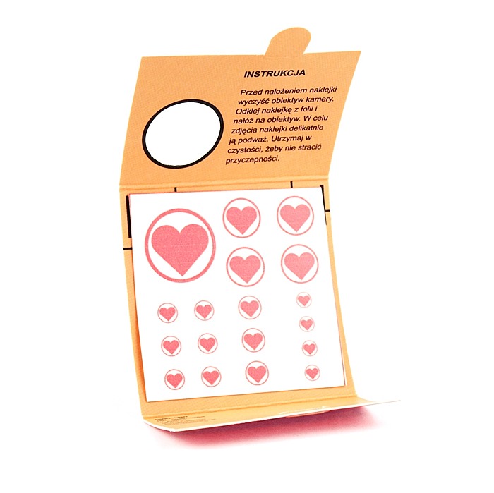 Camera cover, cap for camera, tablet, smartphone 18 pcs. - Heart