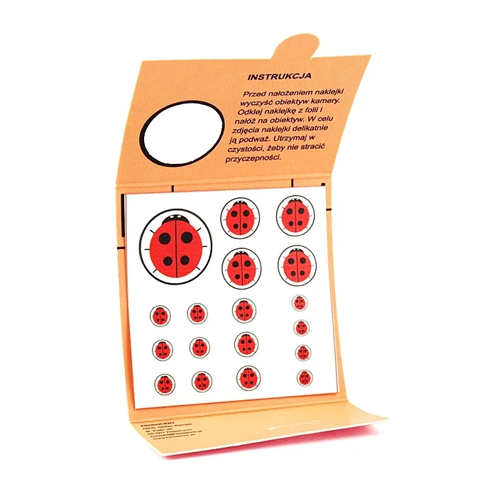 Camera cover, cap for camera, tablet, smartphone 18 pcs. - Ladybug