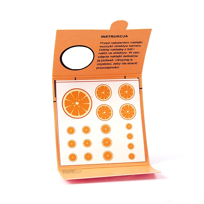 Osłona kamery, zaślepka na kamerę, tablet, smartfon 18 szt. - Pomarańcza