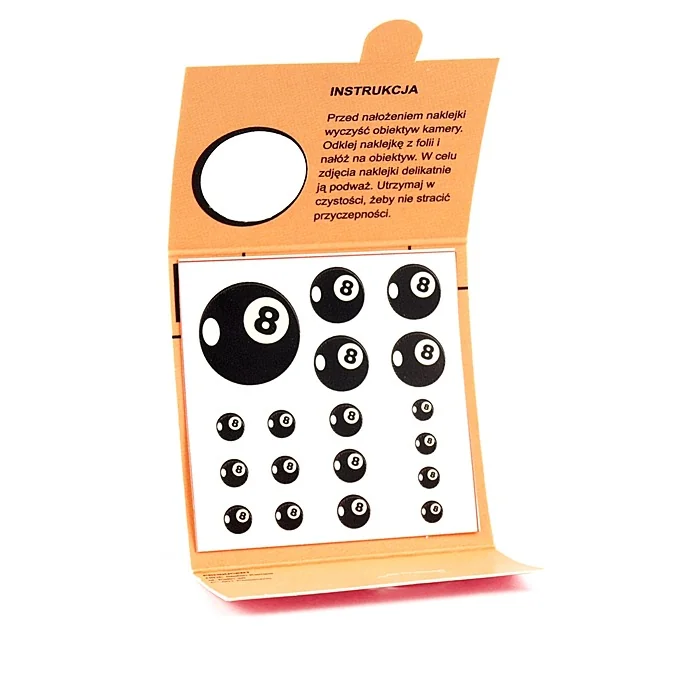 Camera cover, cap for camera, tablet, smartphone 18 pcs. - Billiard Ball