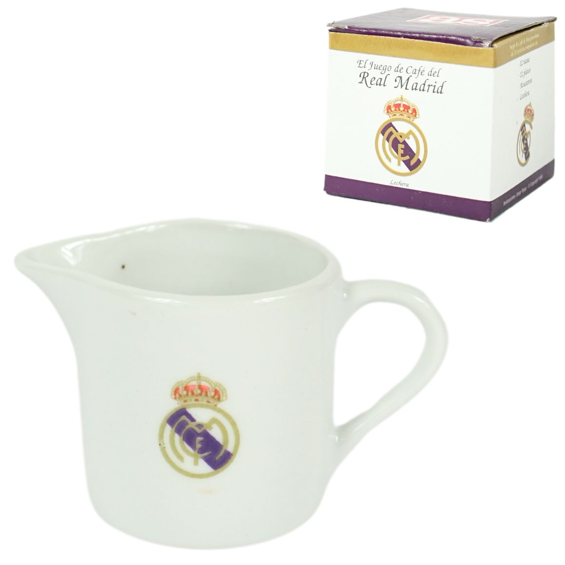 Milk jug with Real Madrid logo porcelain 9 cm