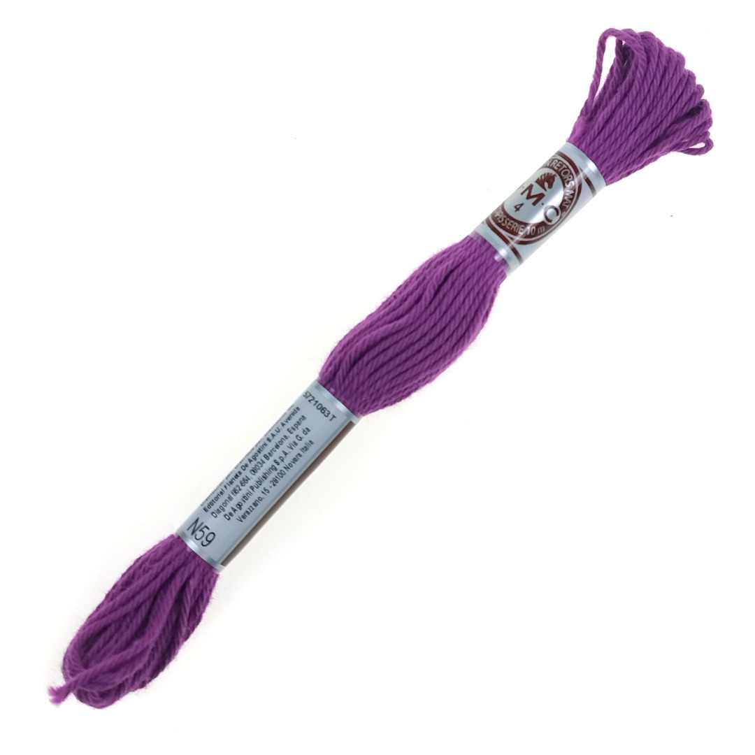 Włóczka bawełniana DMC Mulina Motek 10 m N59 Prune