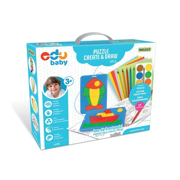 Zestaw kreatywny Puzzle Create & Draw morze