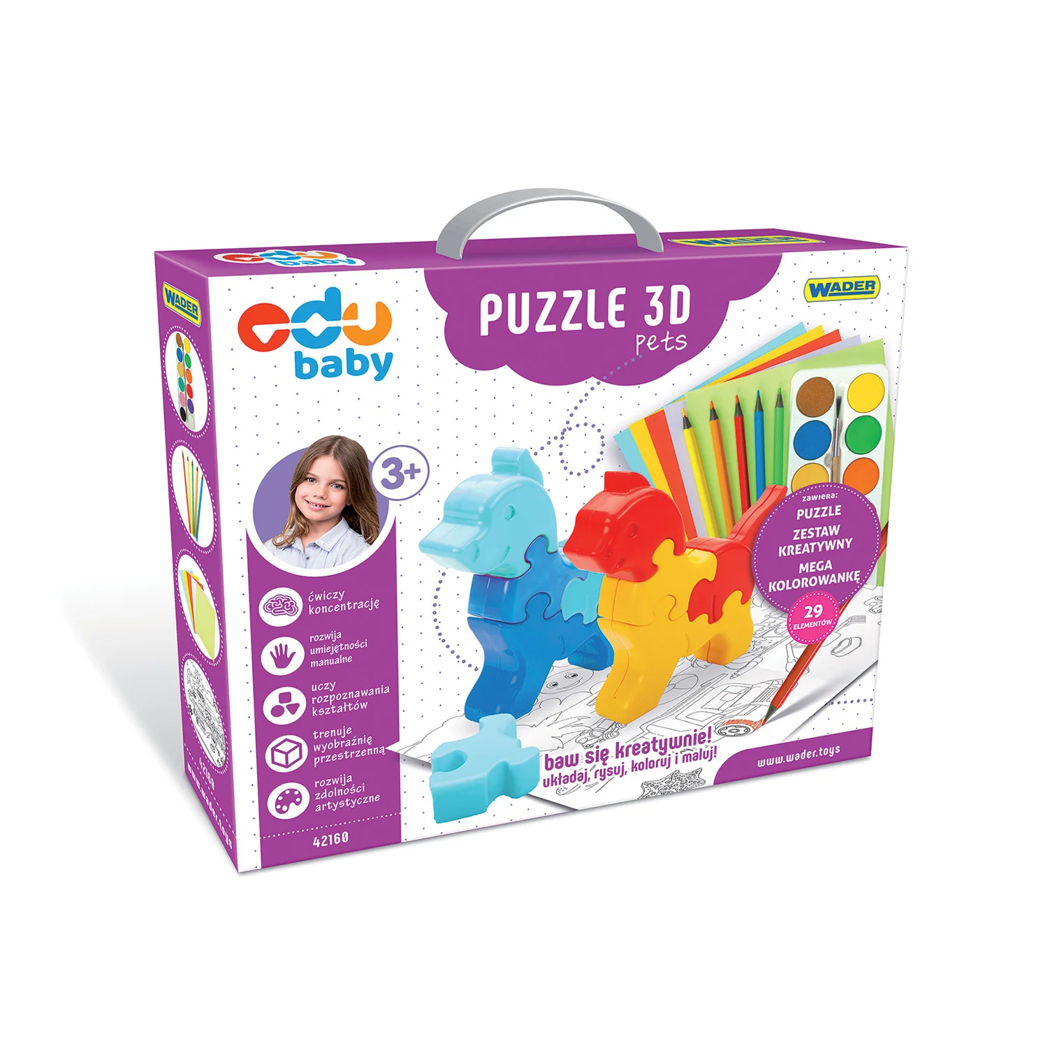 Zabawka edukacyjna Puzzle 3D Zwierzęta Domowe