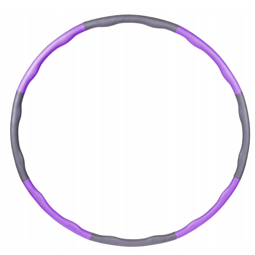 Hula Hop z wypustkami masującymi składany 95-100 cm fioletowy szary