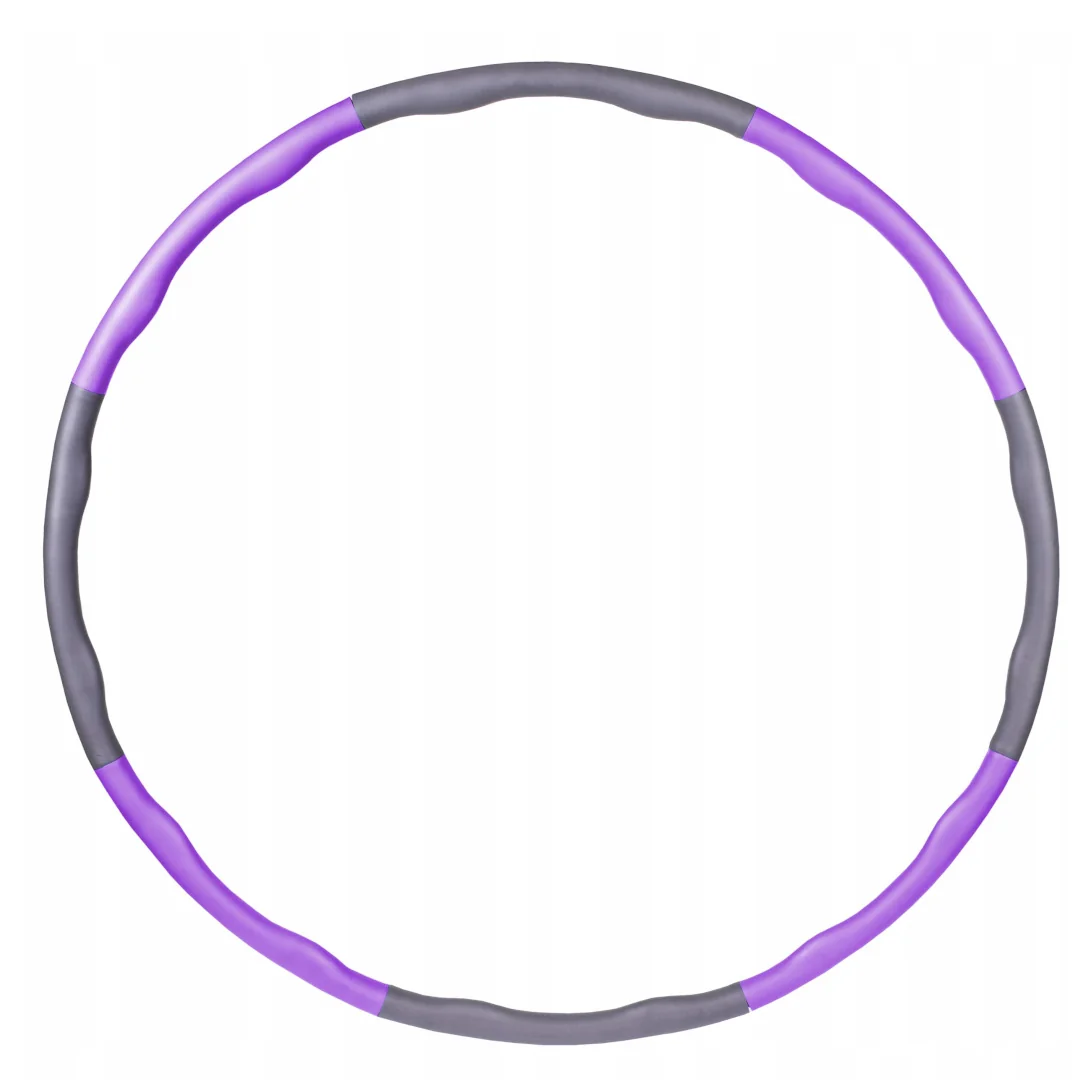 Hula Hop with massage tabs foldable 95-100 cm purple grey