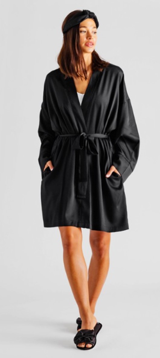 Layos Szlafrok z Lyocellu czarny S/M Home&You