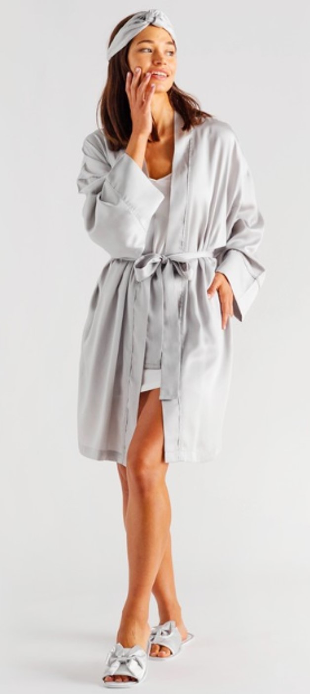 Layos Lyocell robe grey L/XL Home&You