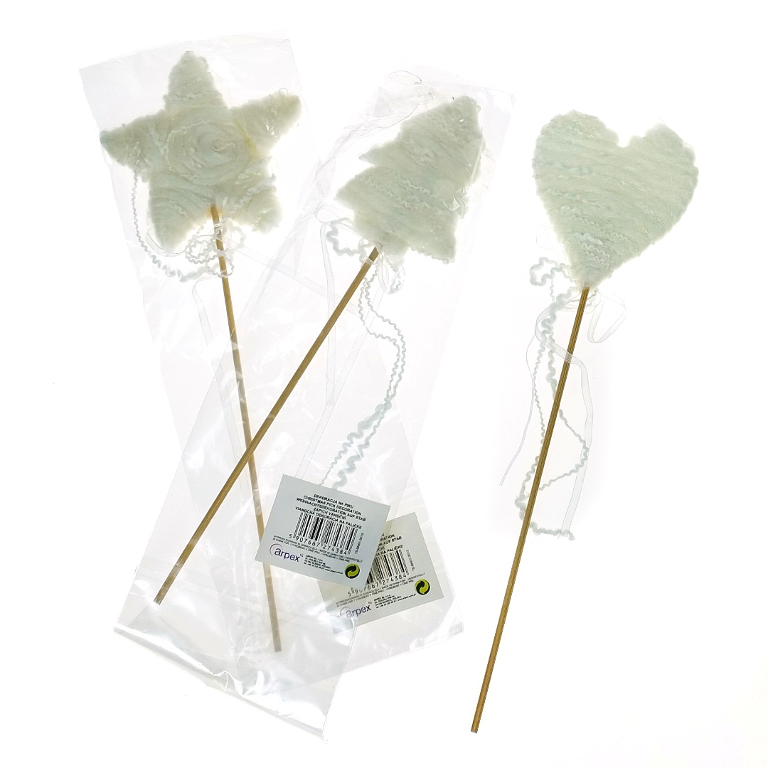 Christmas decoration on a feather approx. 28 cm MIX patterns