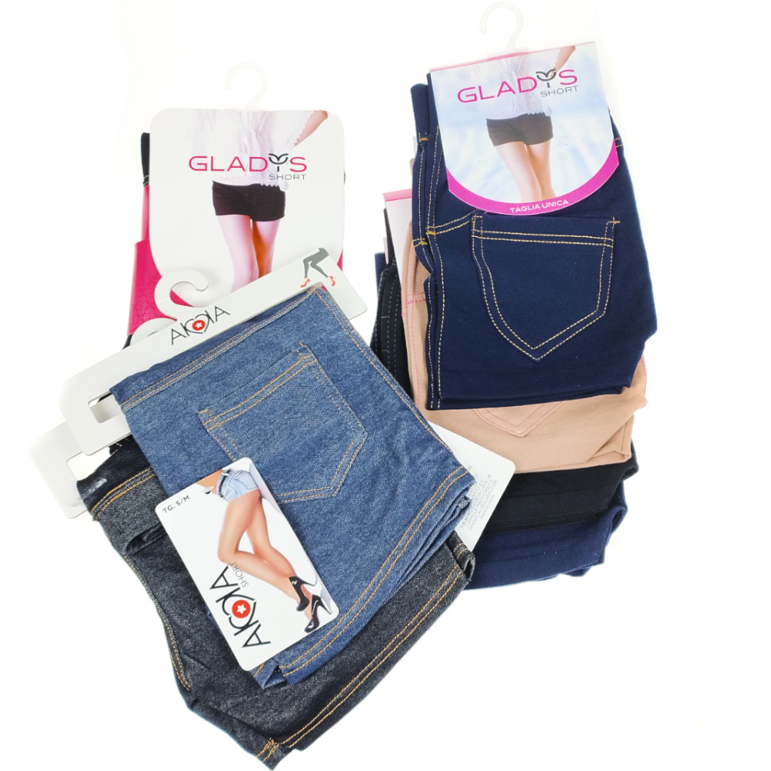 Women's shorts black, navy blue, brown MIX