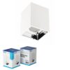 ARIES ceiling luminaire housing, PC, 77 x 100 mm, IP20, max. 20 W, square, white-chrome