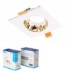 ARIES IP20 point luminaire housing, PC, square, white-gold