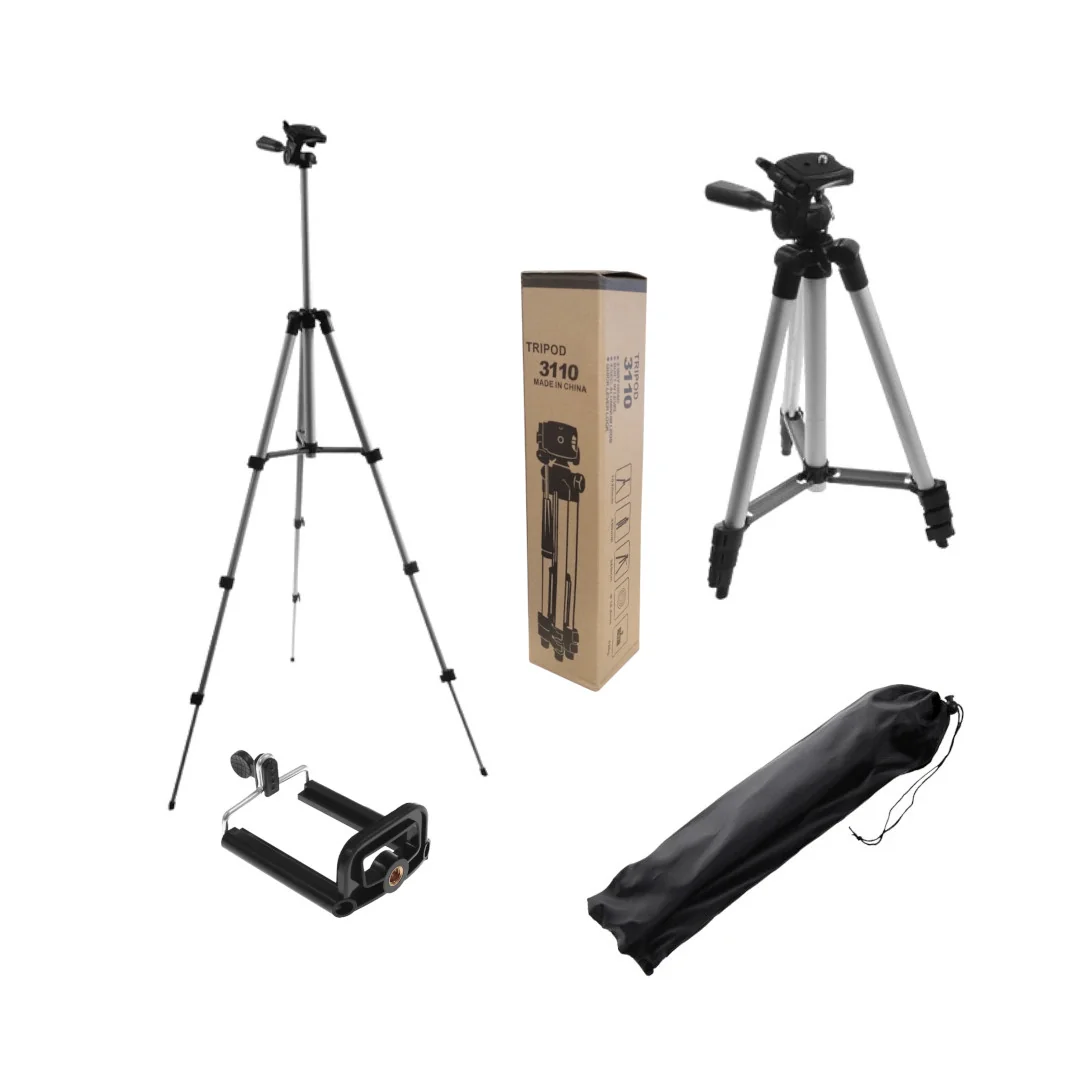 Statyw fotograficzny mobilny srebrny 35-102cm z uchwytem