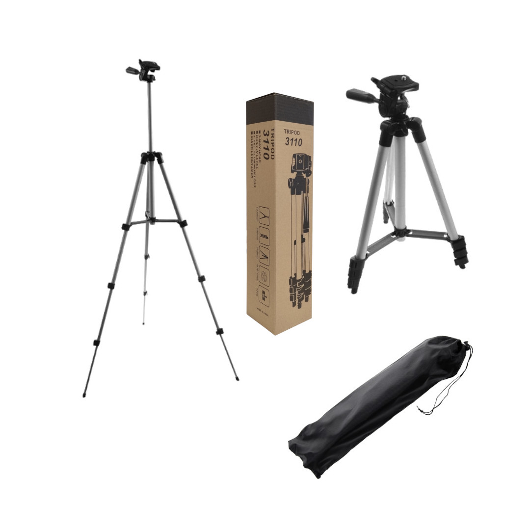 Statyw fotograficzny mobilny srebrny 35-102cm