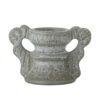 Hewa candle holder, blue, stoneware L 11.5 x H 8 x W 7 cm