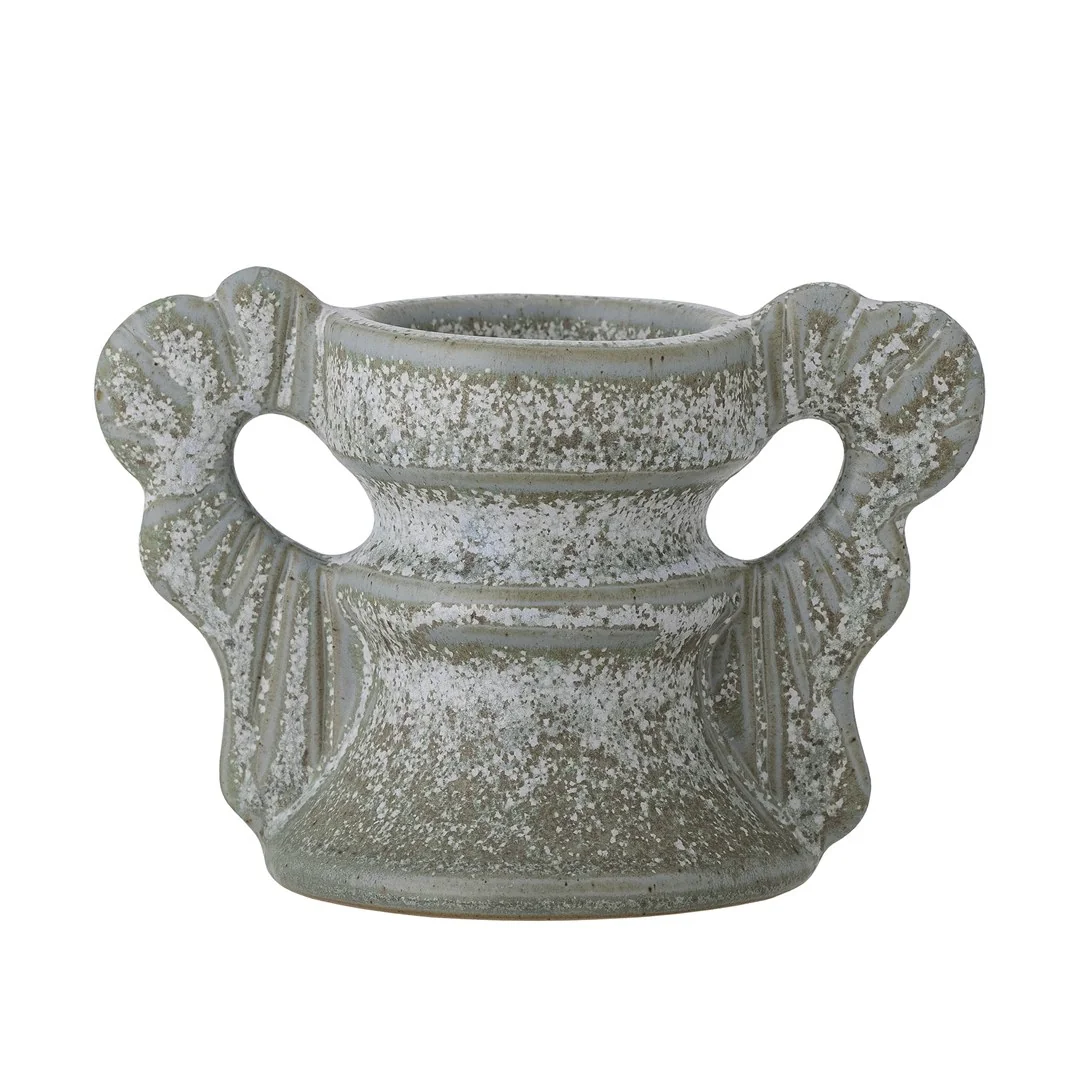 Świecznik Hewa, niebieski, kamionka Dł. 11,5 x wys. 8 x szer. 7 cm