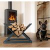 CROSS firewood rack, 60x30x42 cm, anthracite