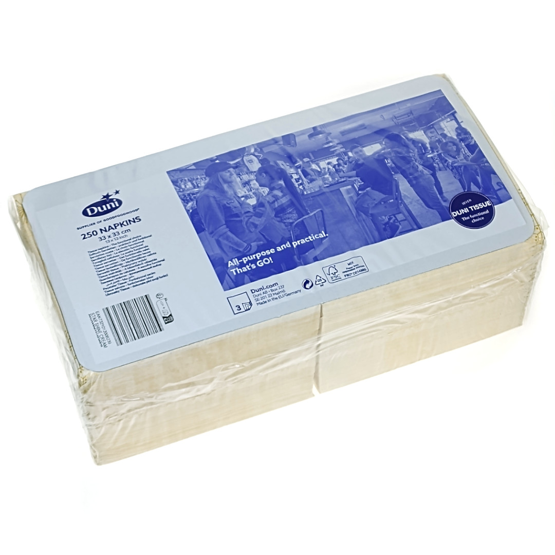 Paper napkins 3-W 33x33 cm STAR SHINE cream 250 pcs. - Image 2