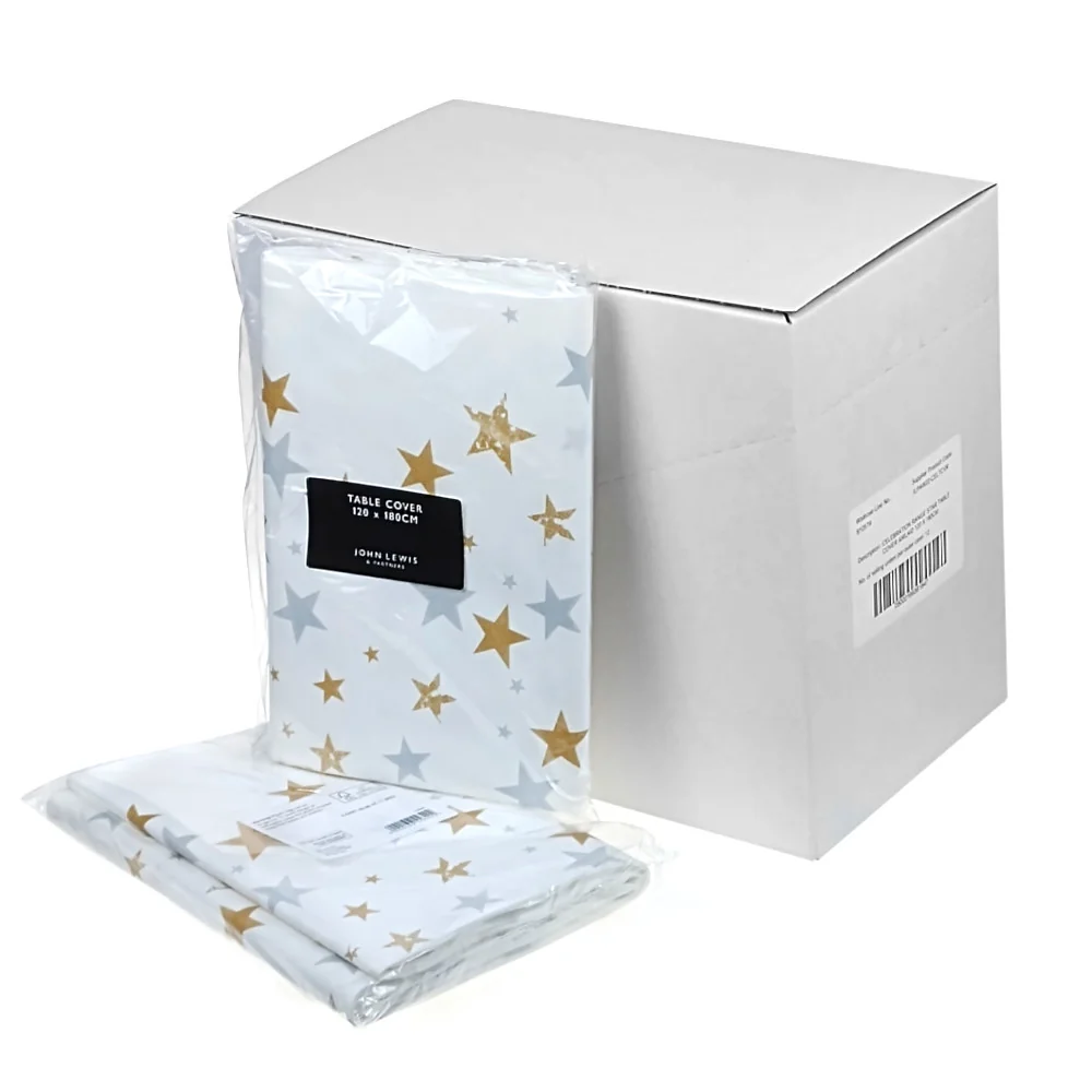 Paper tablecloth 120x180 cm STARS John Lewis