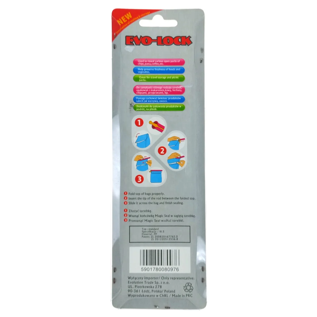 EVO-LOCK food bag closure clips 5 pcs. 18,5 cm - Image 4