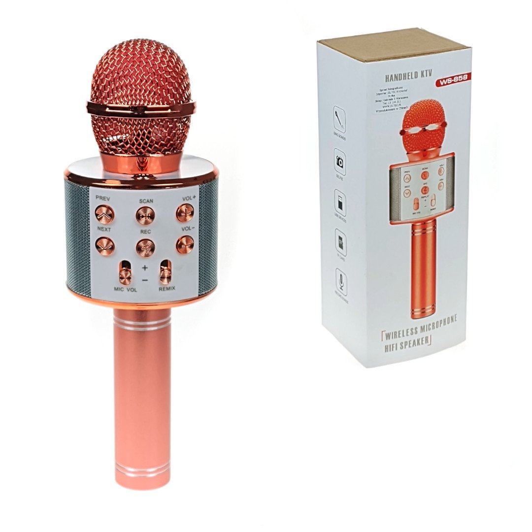 Mikrofon karaoke z wbudowanym głośnikiem Bluetooth WS-858